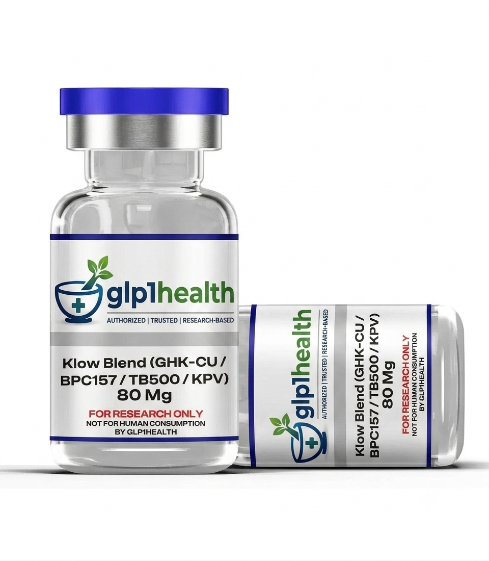 KLOW blend 80mg research peptide vial BPC-157 TB-500 GHK-Cu KPV UK supplier