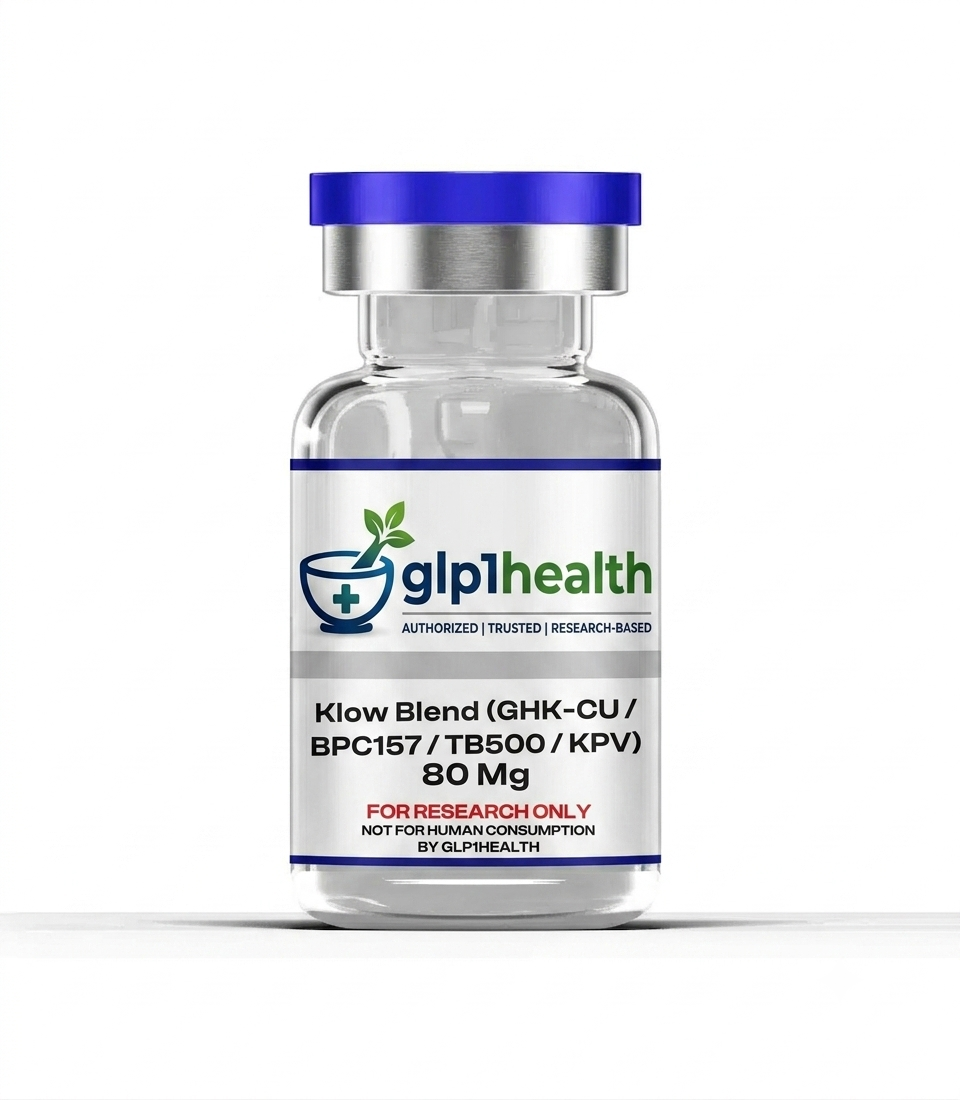 KLOW blend 80mg research peptide vial BPC-157 TB-500 GHK-Cu KPV UK supplier